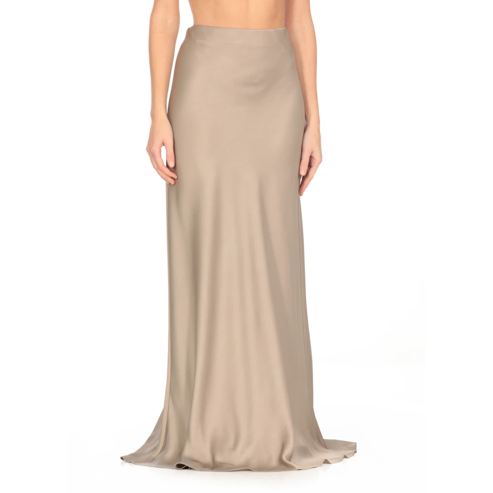 BRUNELLO CUCINELLI Grijze elastische taille rok Gray Dames