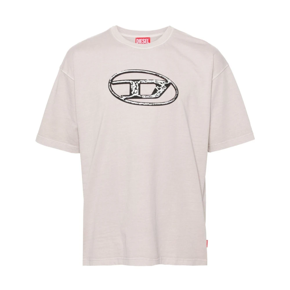 Diesel Roze Jersey Crew Neck T-shirt Pink Heren
