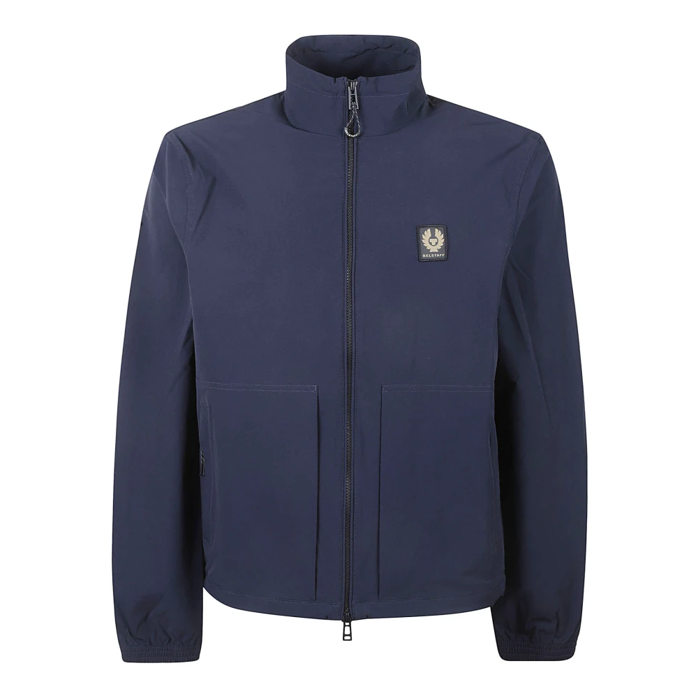 Belstaff Stretch Nylon Jas Donker Inkt Blue Heren