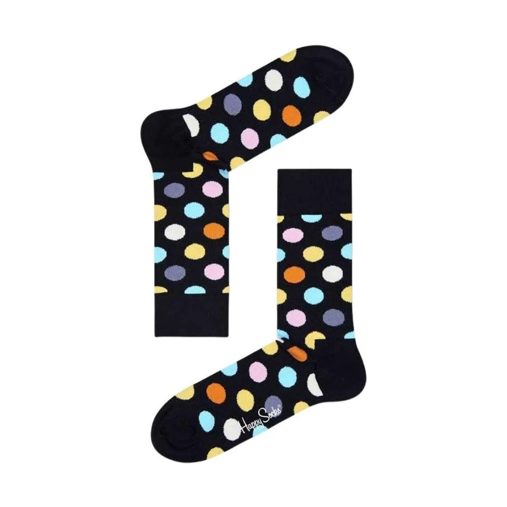 Happy Socks Kleurrijke stippen crew sokken Black Dames