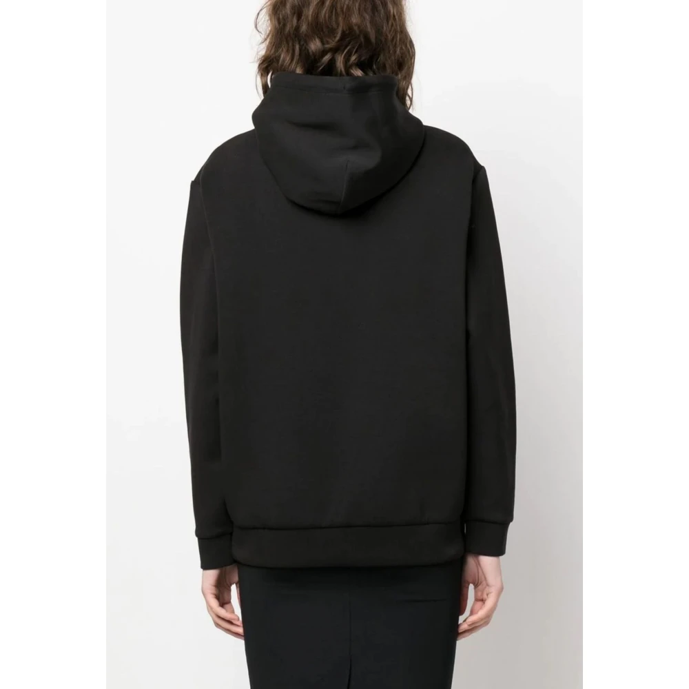 Calvin Klein Minimalistische Logo Scuba Hoodie voor Vrouwen Black Dames