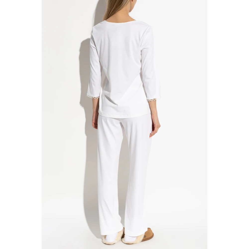 Hanro Pyjama Anouk White Dames