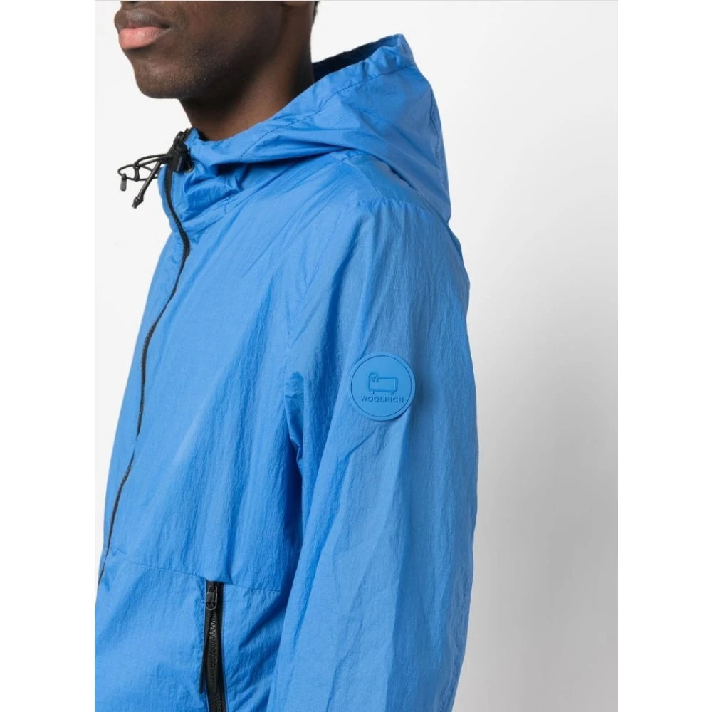 Woolrich Blauwe Jassen Waterafstotend Windbestendig Blue Heren