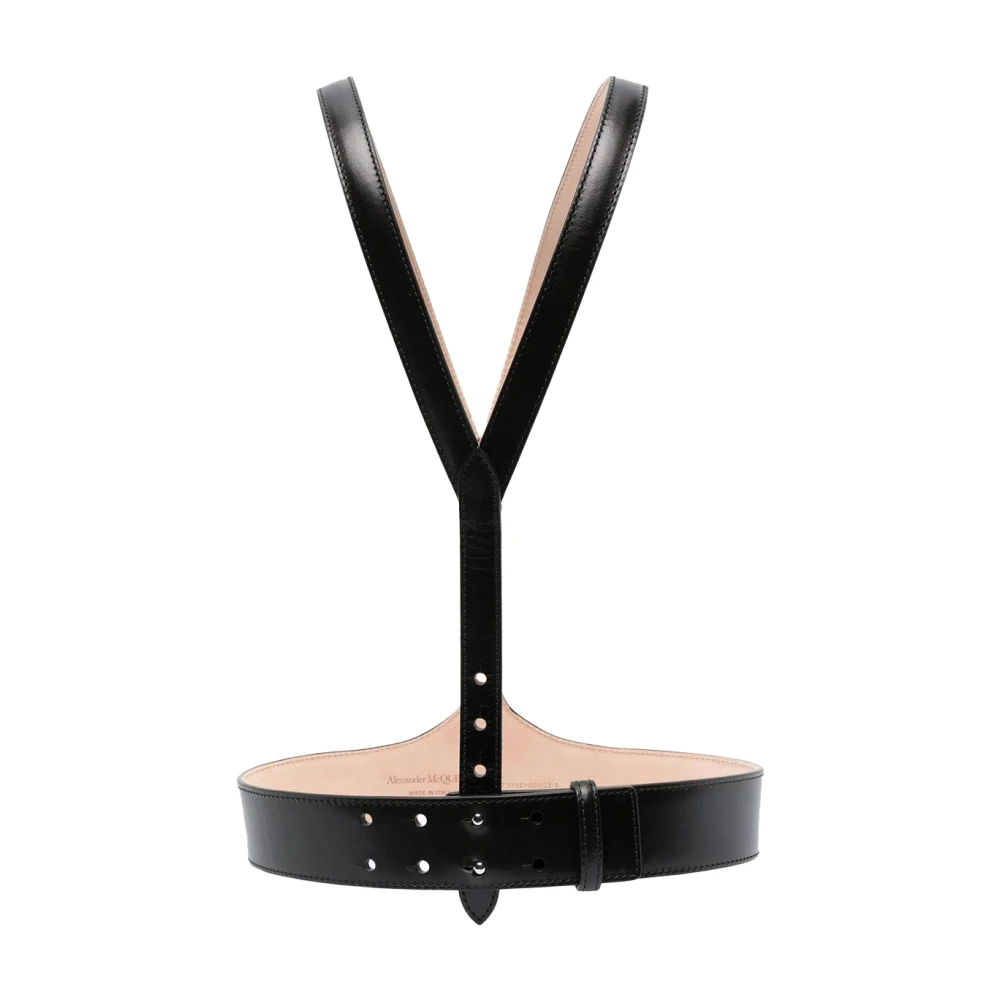 Alexander mcqueen Prachtige Harnas Riem Black Dames