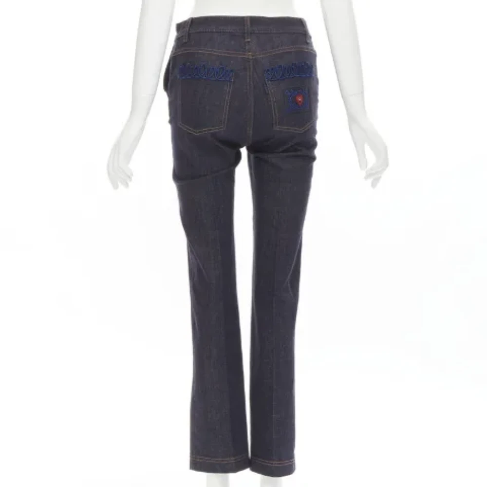 Fendi Vintage Pre-owned Cotton jeans Blue Dames