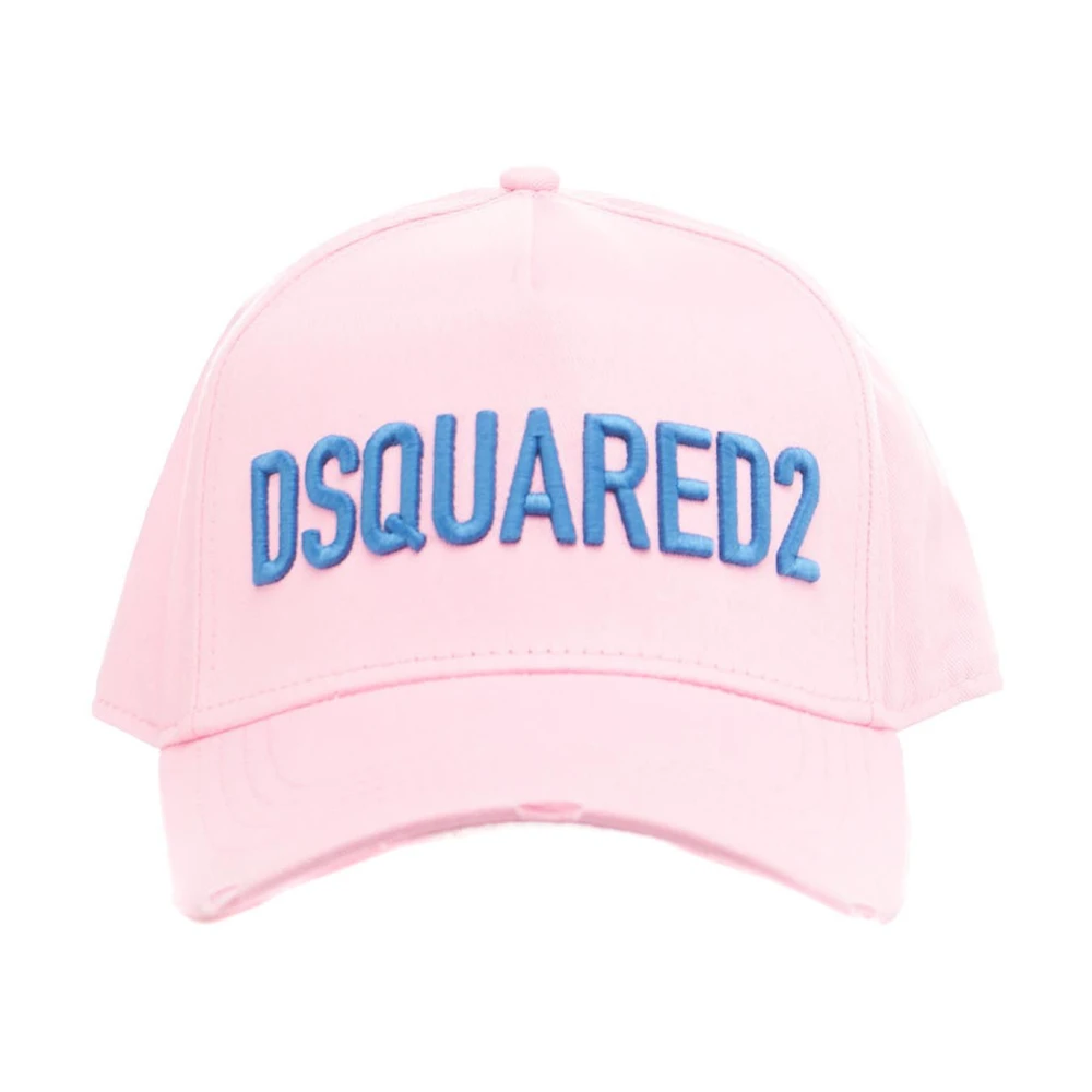 Dsquared2 Baseballpet met logo borduursel Pink Heren