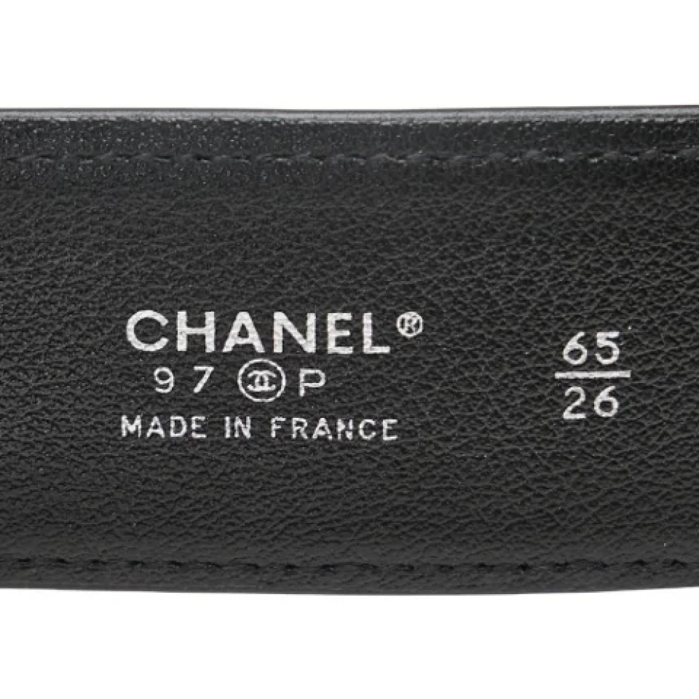 Chanel Vintage Pre-owned Leather belts Black Dames