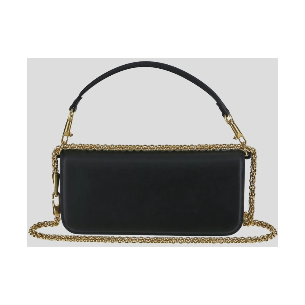Valentino Garavani Leren Logo Tas Black Dames