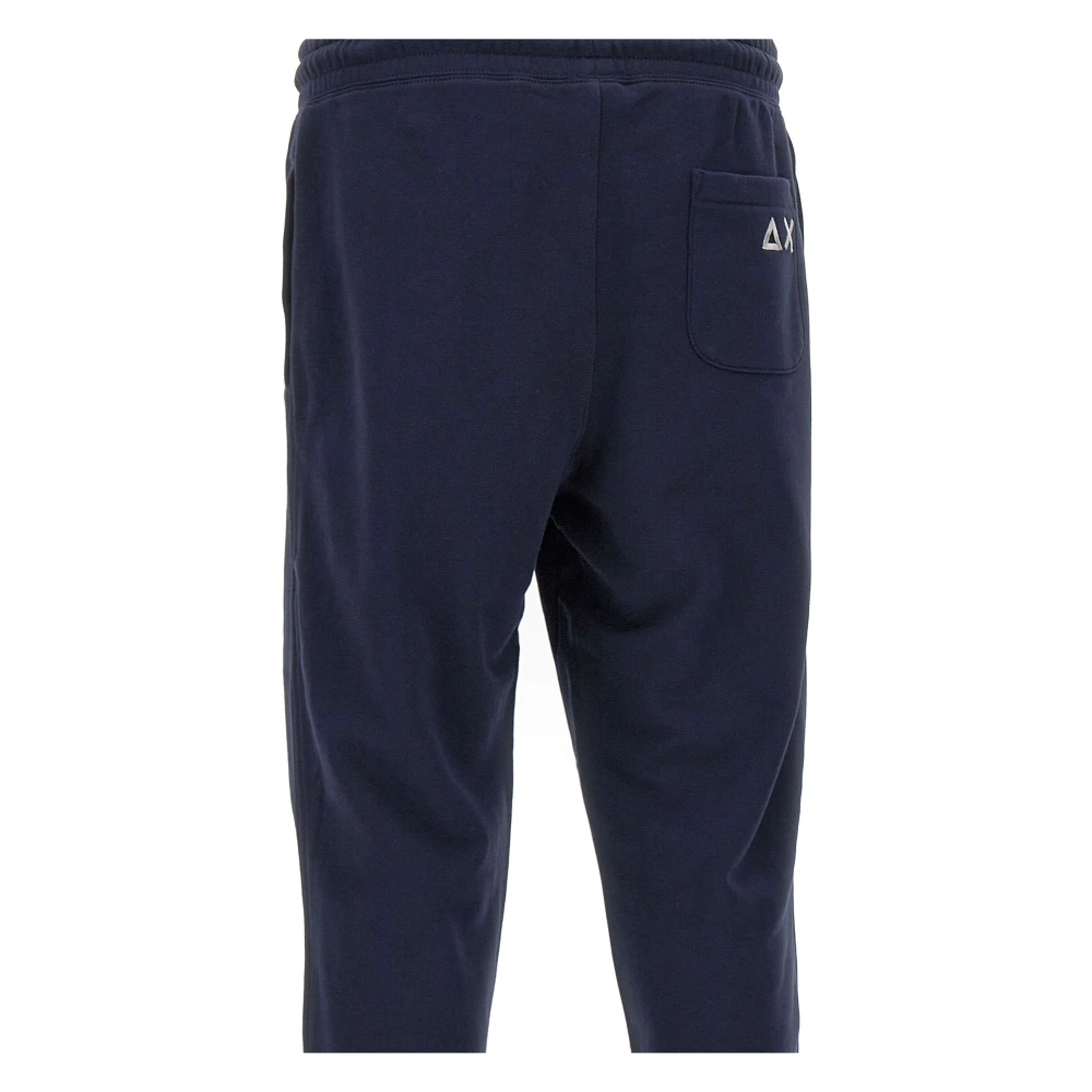 Sun68 Heren Katoenen Jogger Broek Blauw Blue Heren