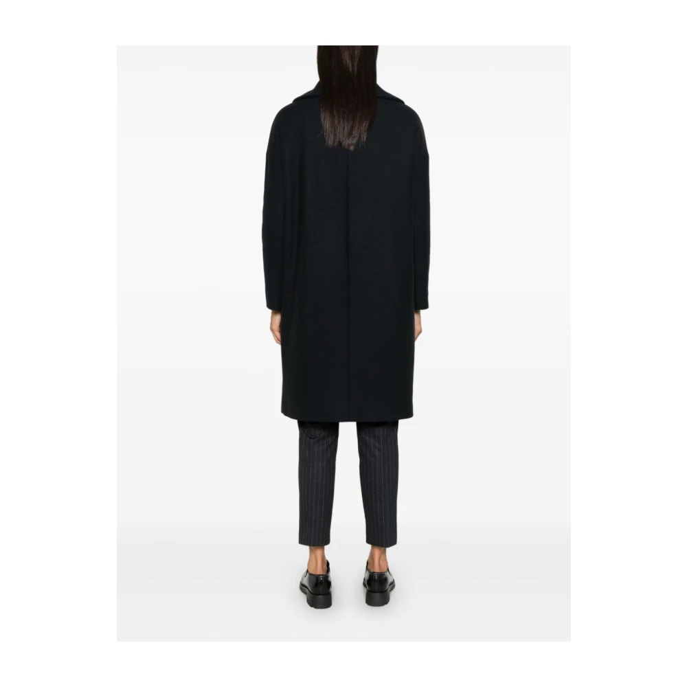Herno Padded Collar Coat Blue Dames