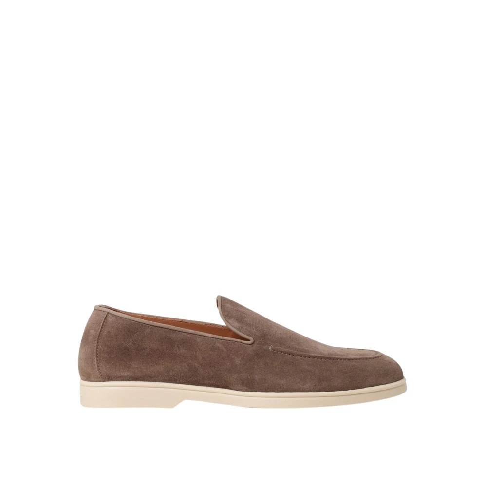 Doucal's Herr Brun Skor 44 Eu, Mocka, Suede Slip-On Loafers