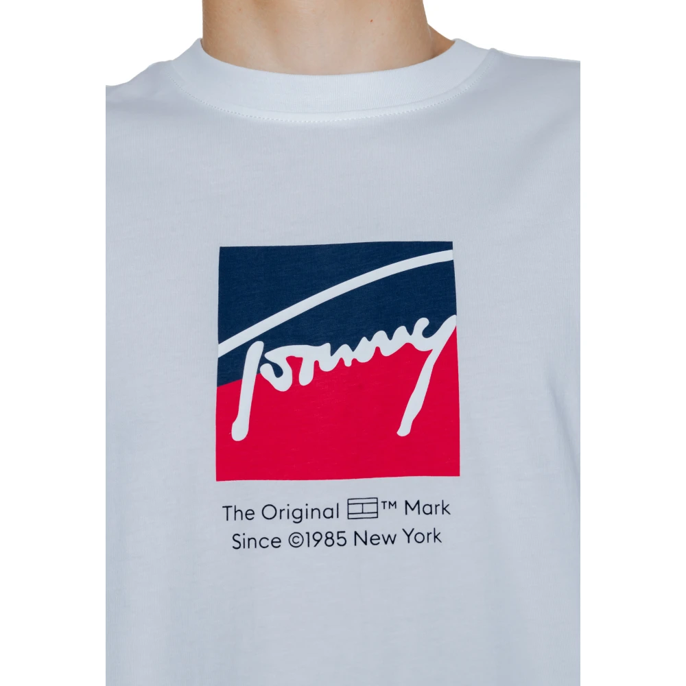 Tommy Jeans DNA Tee Herfst Winter Collectie 100% Gerecycled Katoen White Heren