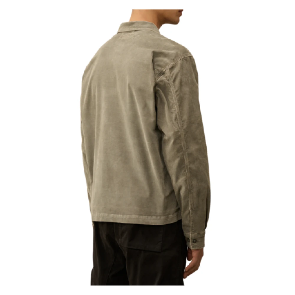C.P. Company Stretch Corduroy Overshirt Beige Heren