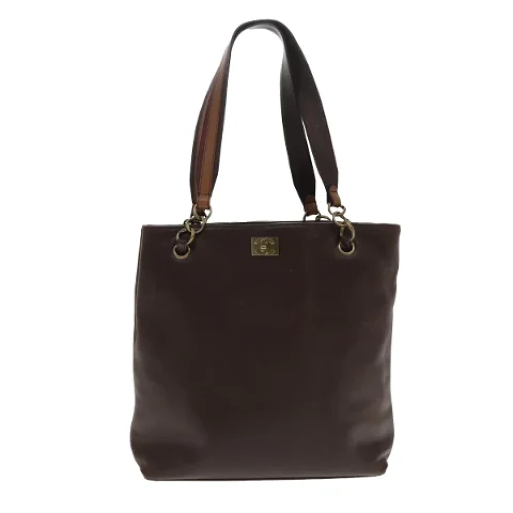 Chanel Vintage Pre-owned Leather chanel-bags Brown Dames