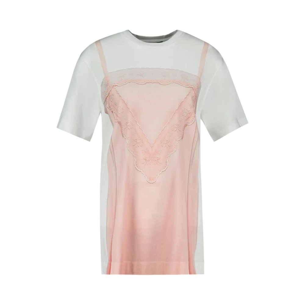 Simone Rocha , Short Dresses, Female, Multicolor, M, Slip Dress Trompe L'oeil T-Shirt