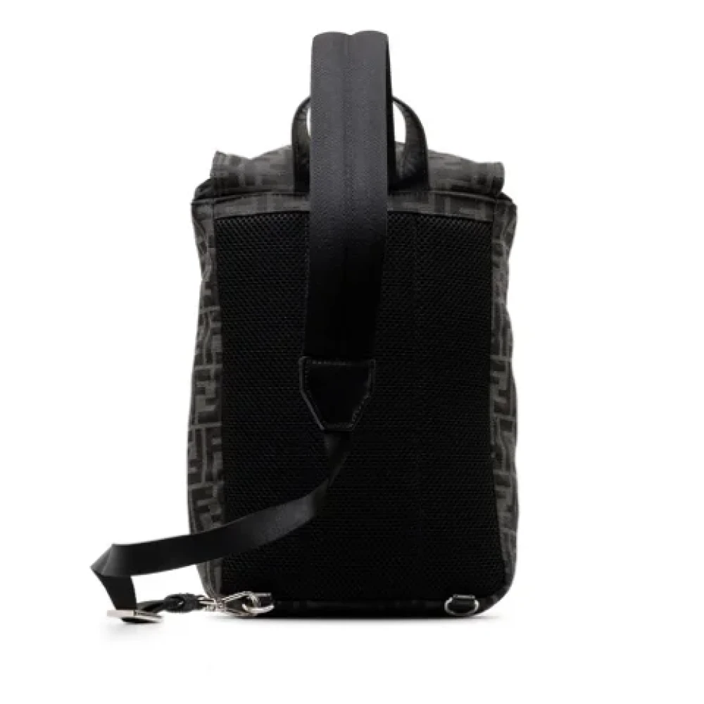 Fendi Vintage Pre-owned Canvas backpacks Black Dames