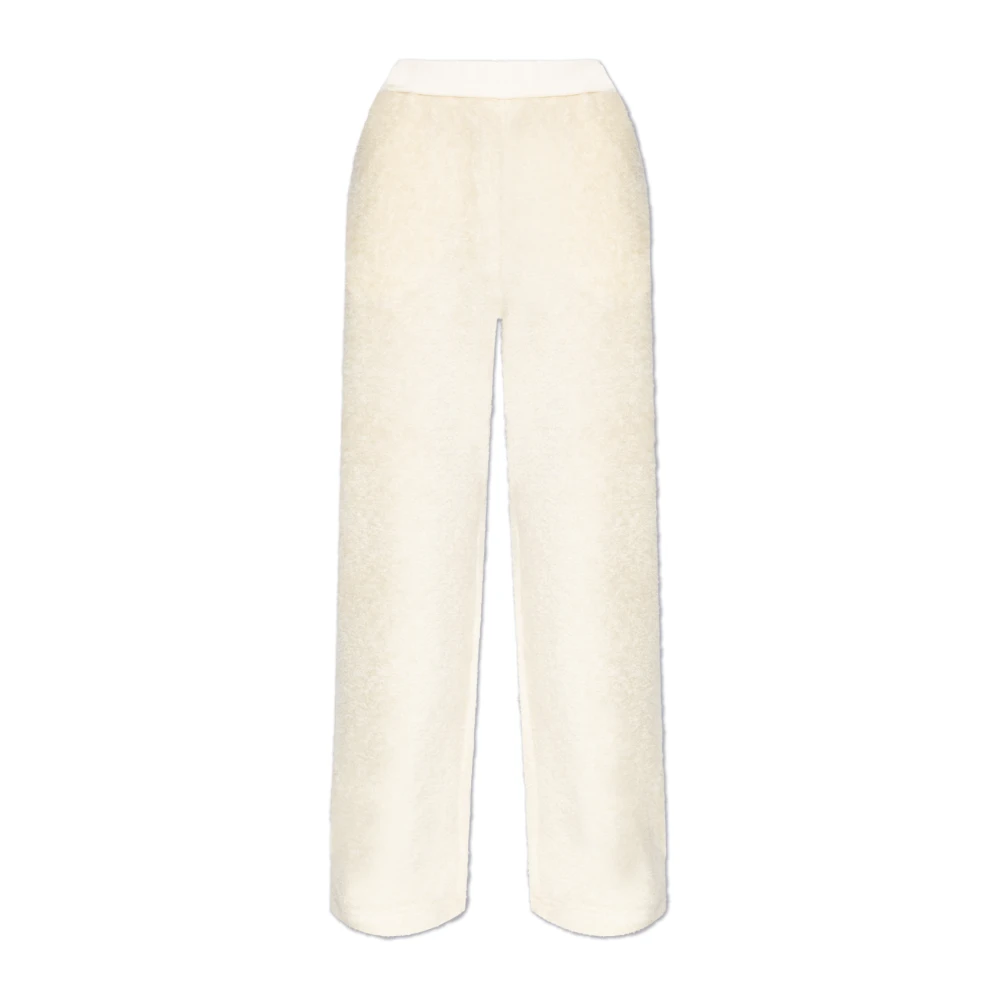 Moncler Mujer Beige - Pantalones De Chándal Teddy Con Parche Del Logo - Trousers - M