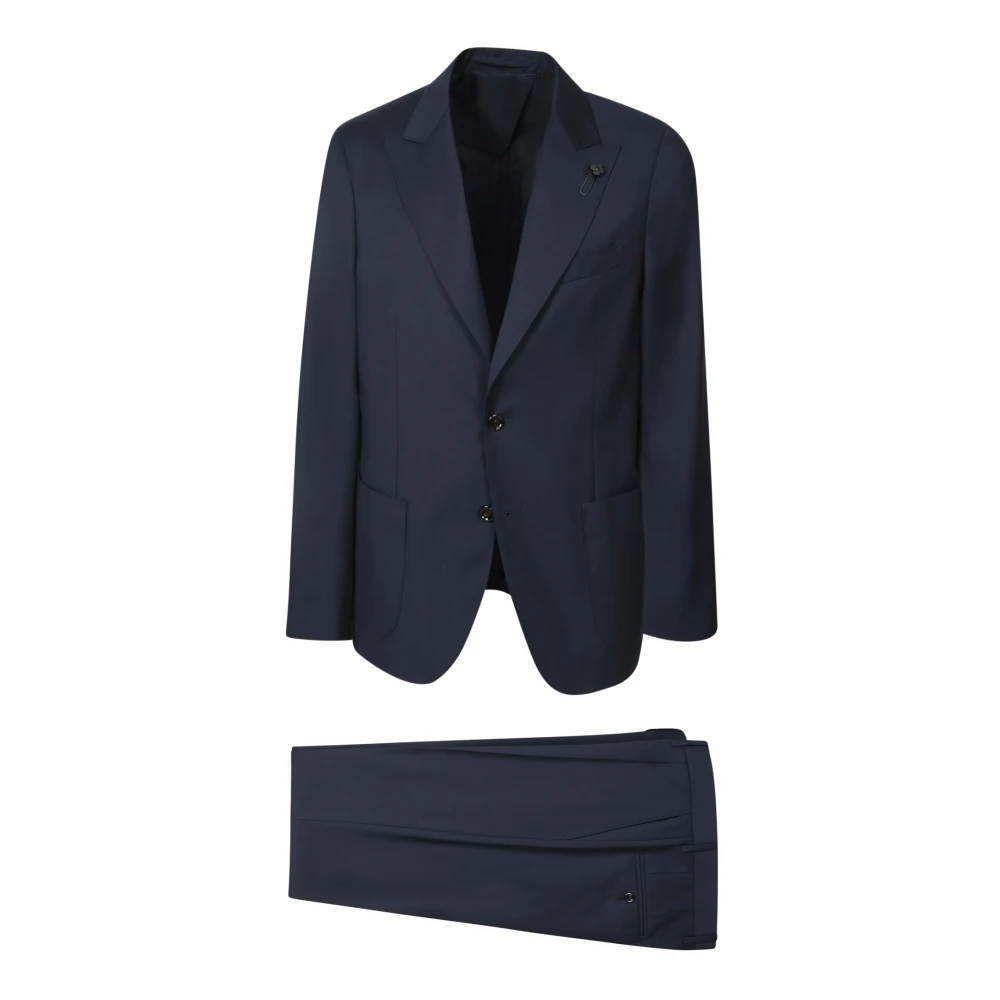 Lardini Blauw pak Verhoog stijl Vakkundig op maat gemaakt Blue Heren