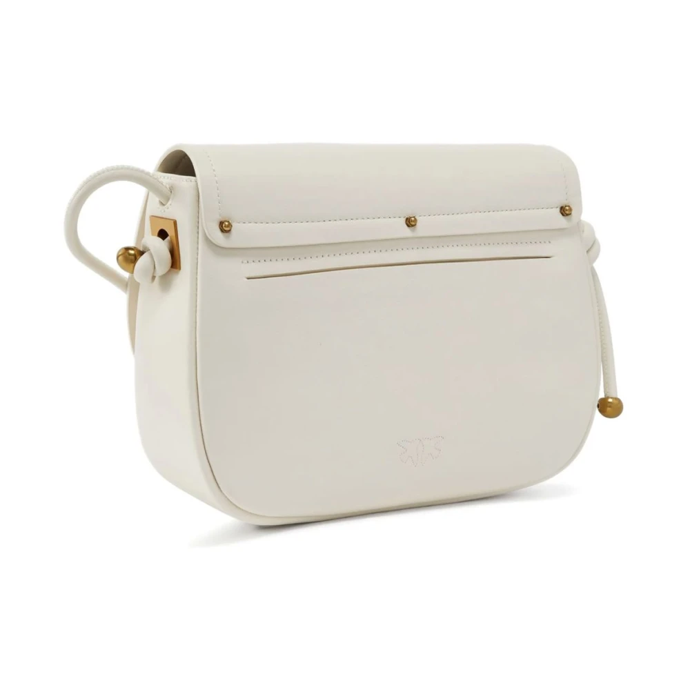 pinko Witte leren dames crossbody tas White Dames