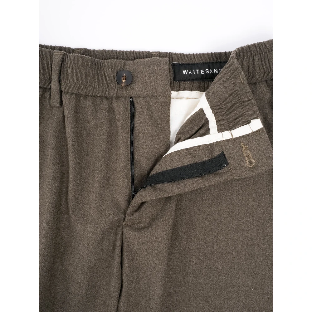 White Sand Luxe wol touch broek Green Heren