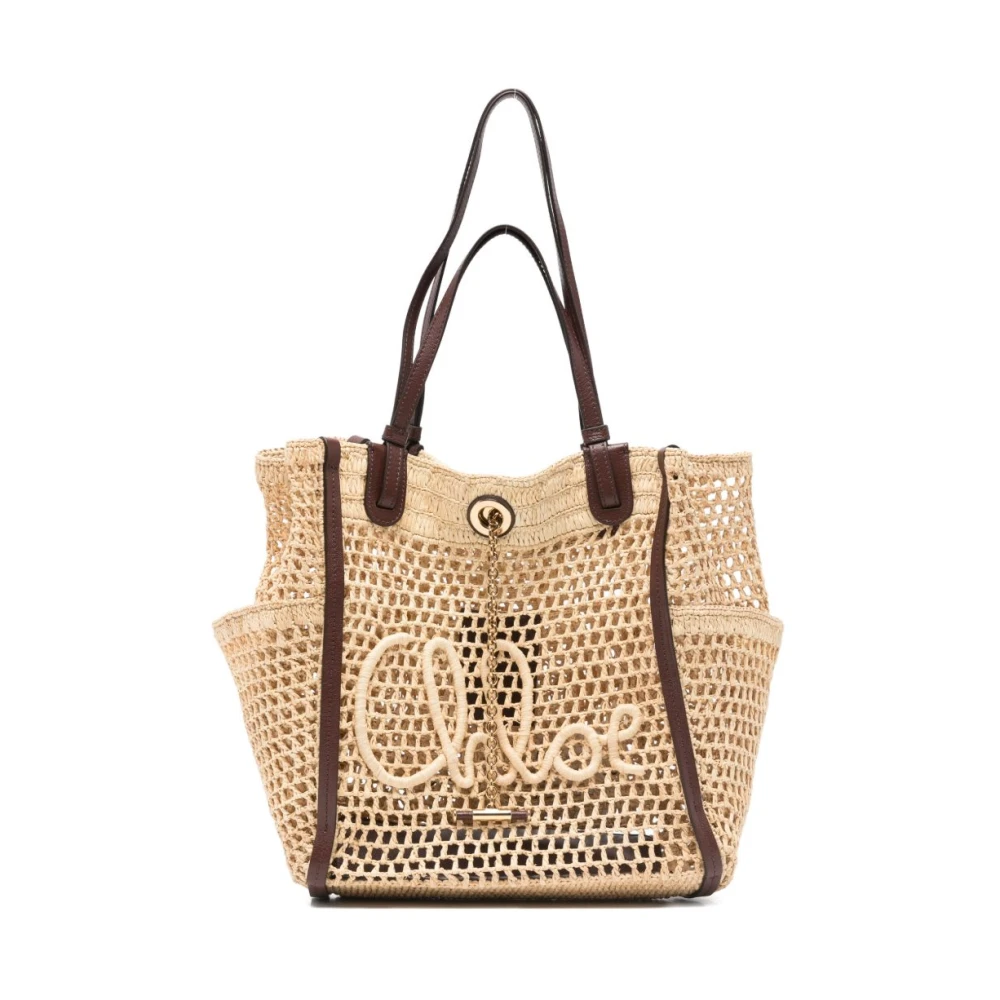 Chloé Women's Beige Handbags, One Size, Iconic Rafia Tote