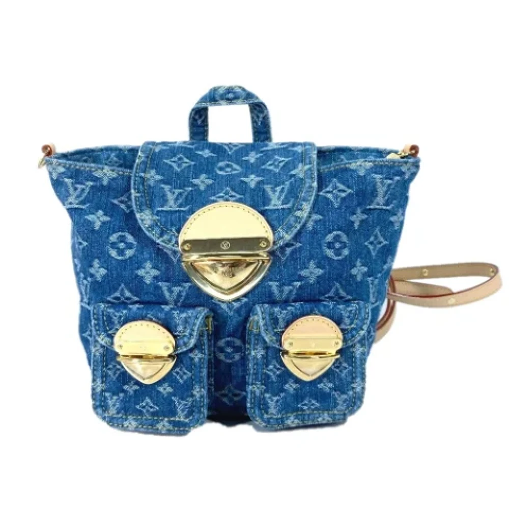 Louis Vuitton Vintage Pre-owned Denim louis-vuitton-bags Blue Dames