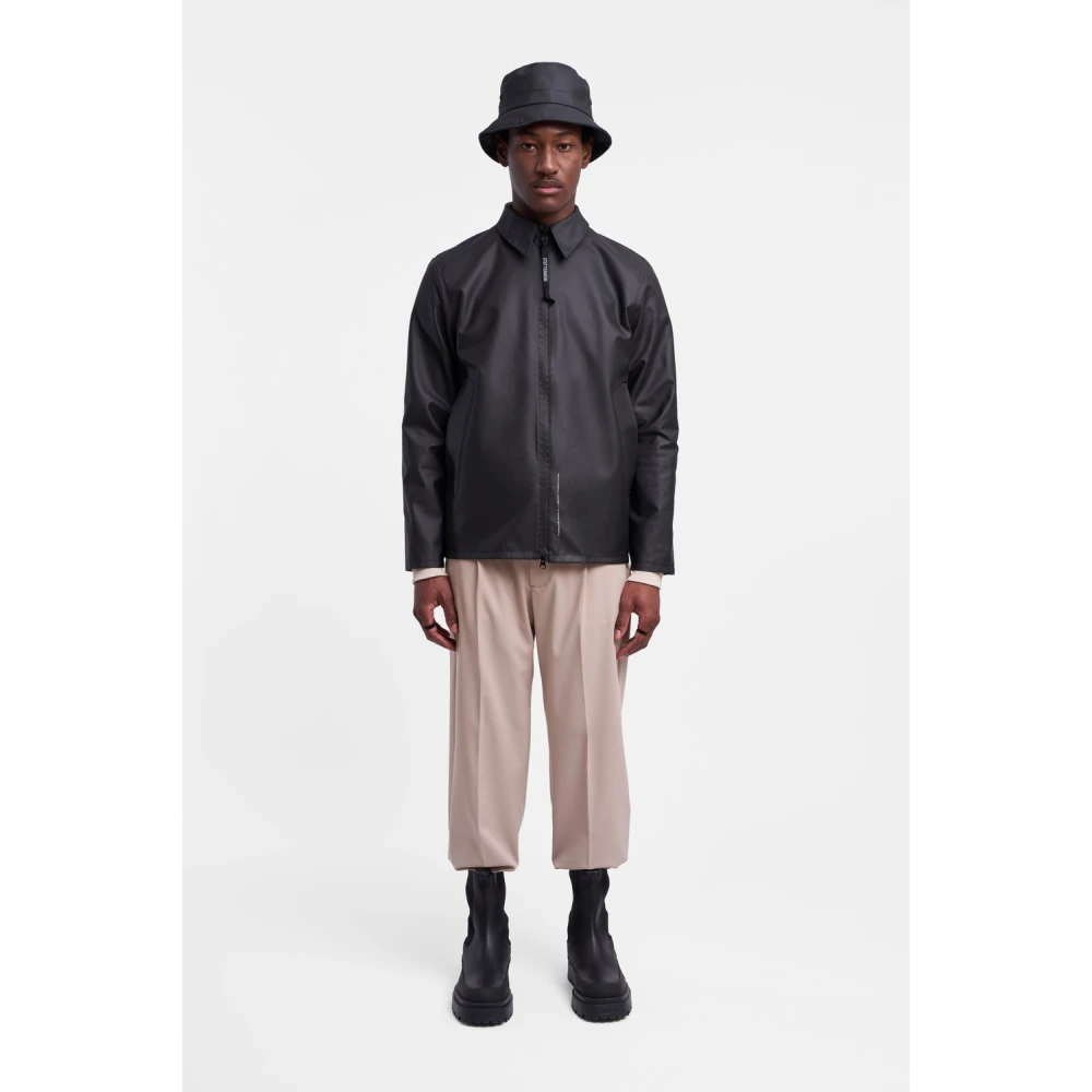 Stutterheim Lichtgewicht Waterdicht Overshirt Black Heren