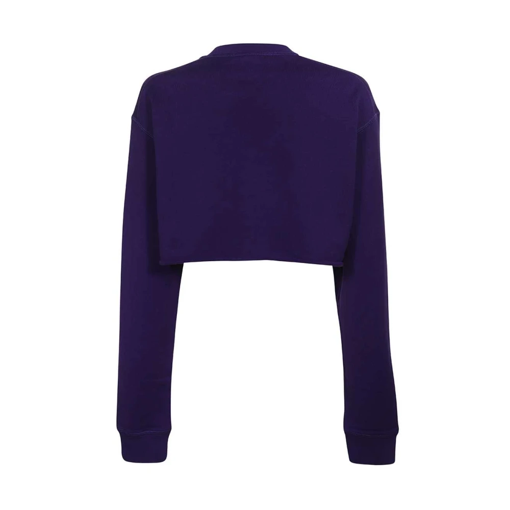 Dsquared2 Katoenen sweatshirt met logo detail Purple Dames