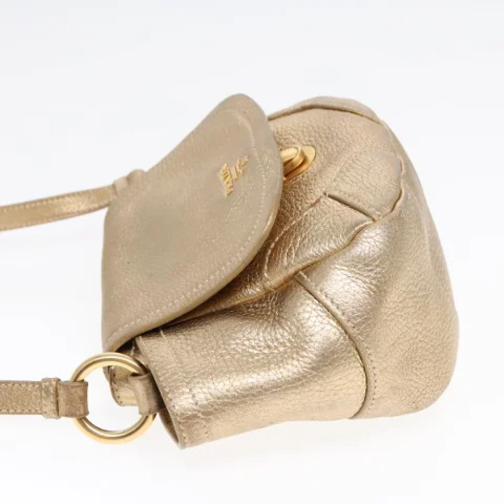 Prada Vintage Pre-owned Leather prada-bags Yellow Dames