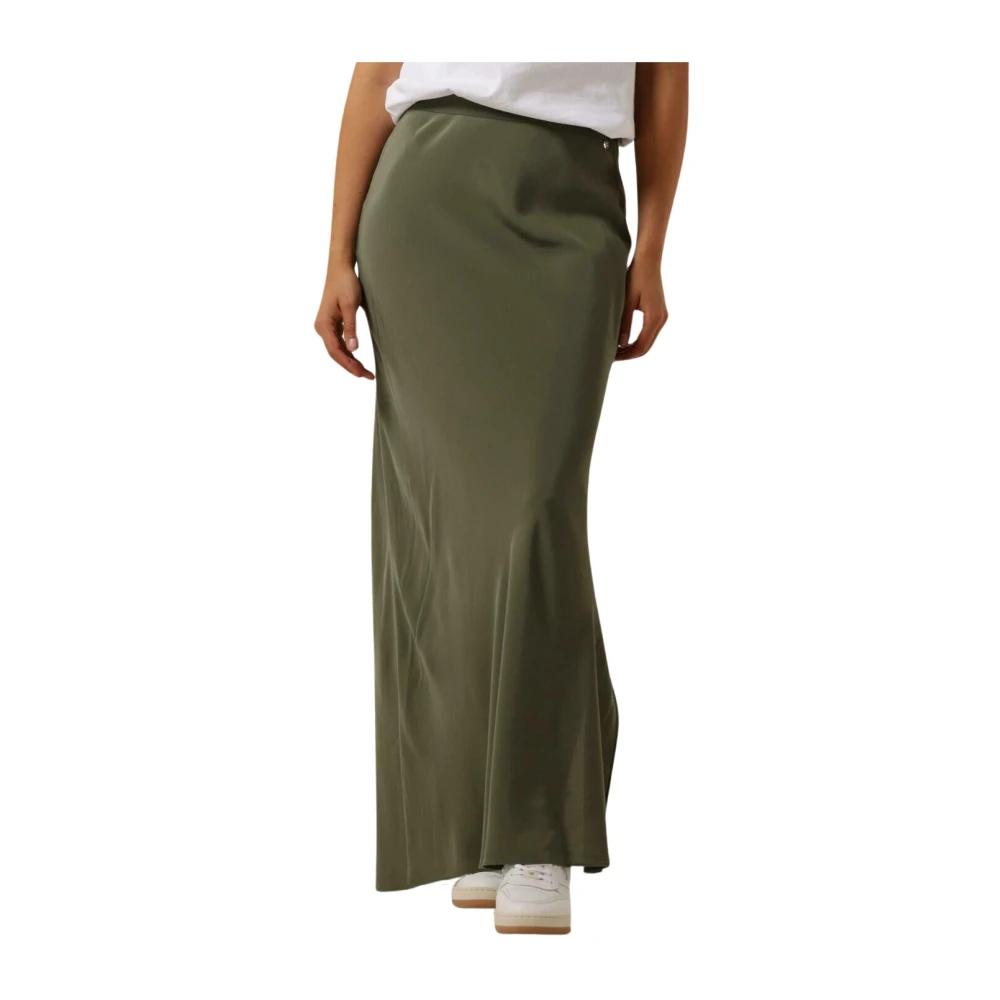 MOS MOSH Groene Maxi Rok Solida Long Skit Green Dames