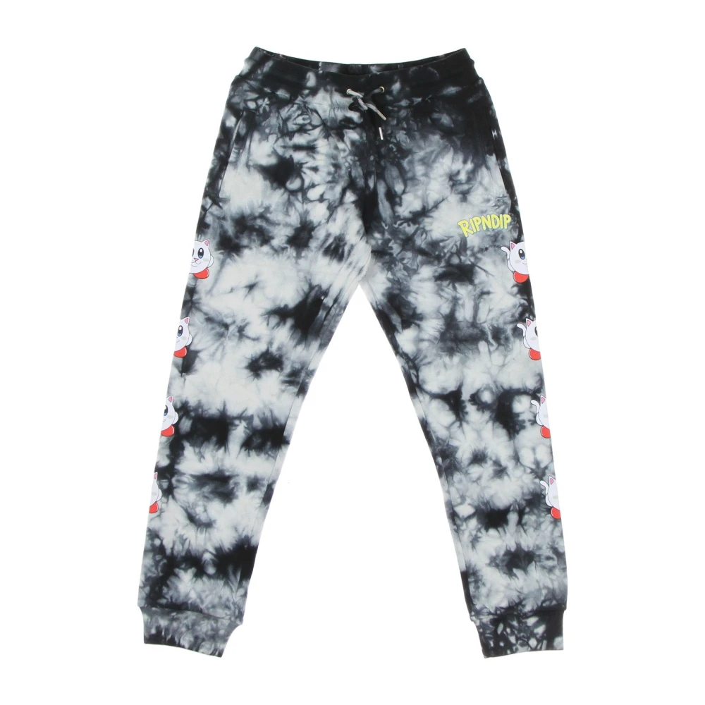 Ripndip Zwarte Mineral Wash Lichtgewicht Trainingsbroek Multicolor Heren