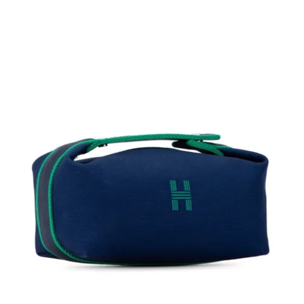 Hermès Vintage Pre-owned Cotton handbags Blue Dames