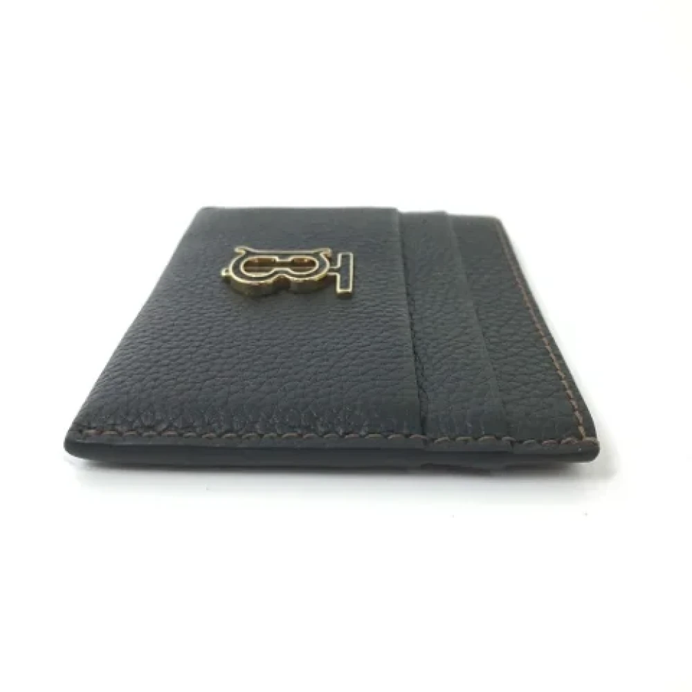 Burberry Vintage Pre-owned Leather home-office Black Dames
