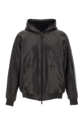 Neo Leather Hood Jacket