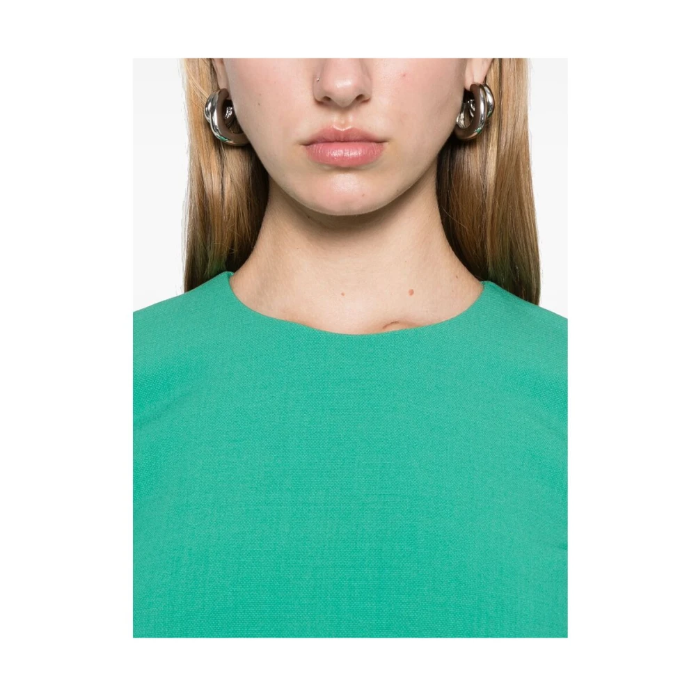 Victoria Beckham Groene Bodycon Jurk met Crew Neck Green Dames