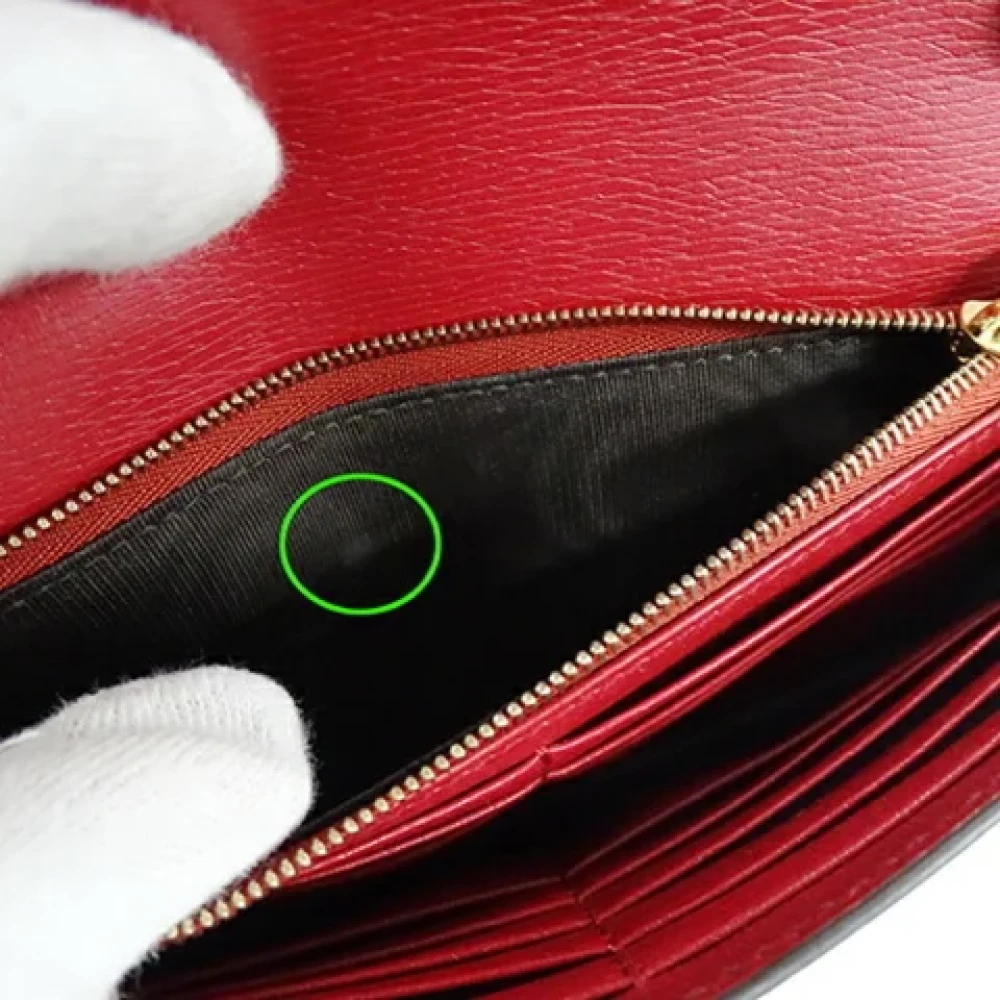 Gucci Vintage Pre-owned Leather wallets Red Dames