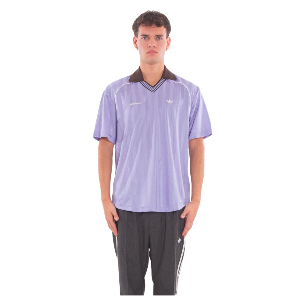 Adidas Purple Wb Tonal Stripes Football Tee - Male - Training - S - Sport