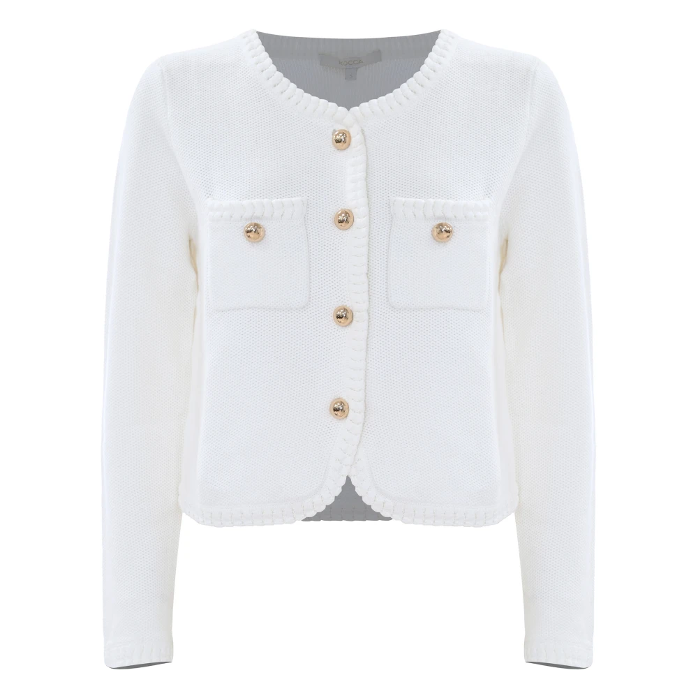 Kocca Stijlvolle Cardigans voor een Chic Look White Dames