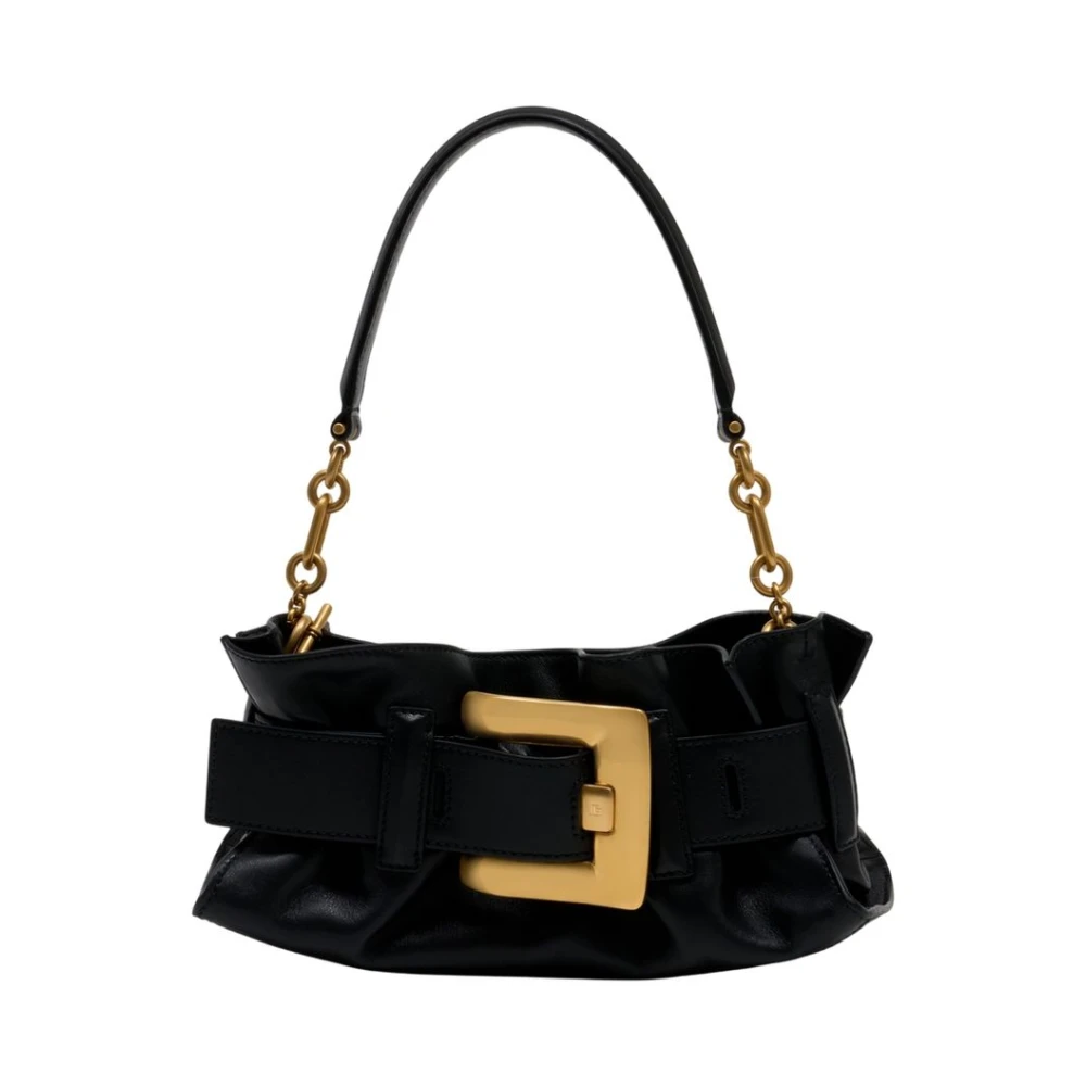 Balmain Black Anthem Mini Shoulder Bag - Female - Shoulder Bags - One Size - Bags