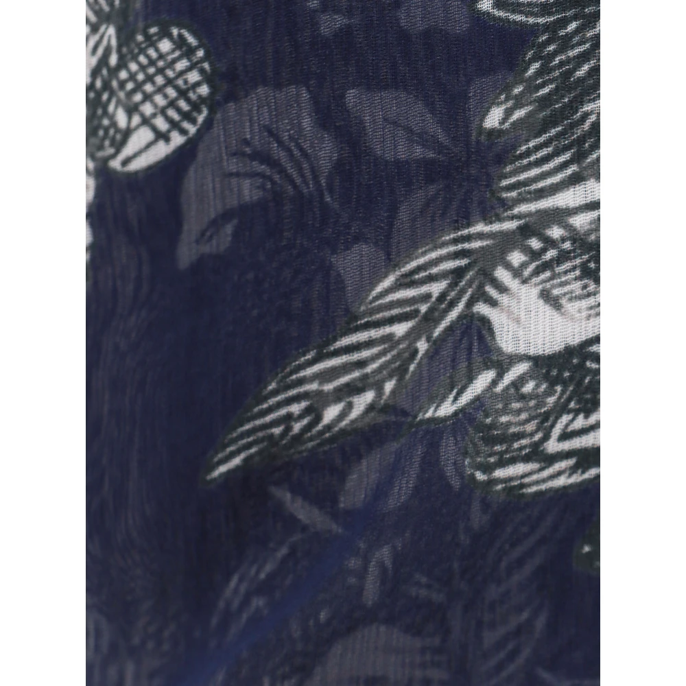 Semicouture Viscose shirt met bloemenprint Blue Dames