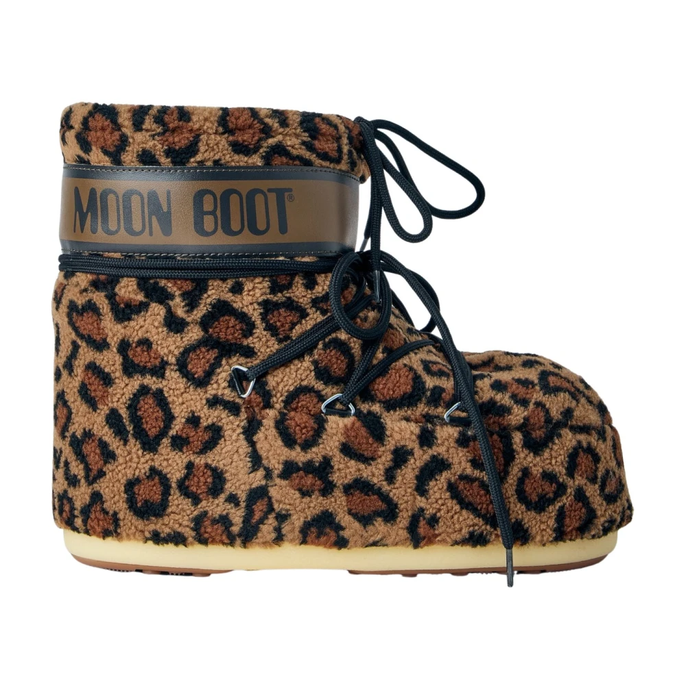 Moon Boot Icon Low Fleece Boots - Female - Winter Boots - Brown - 0 Uk - Shoes