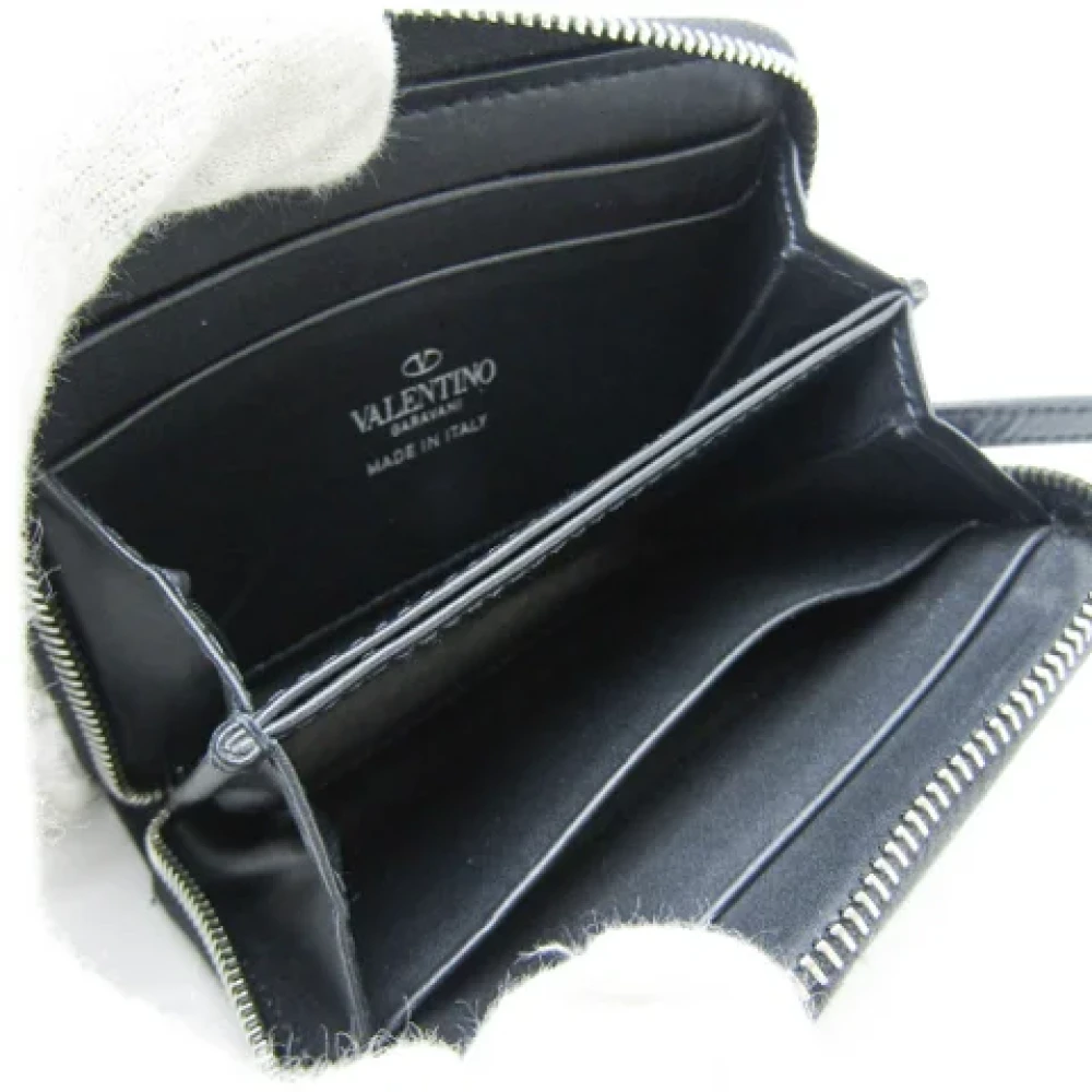 Valentino Vintage Pre-owned Leather wallets Black Dames