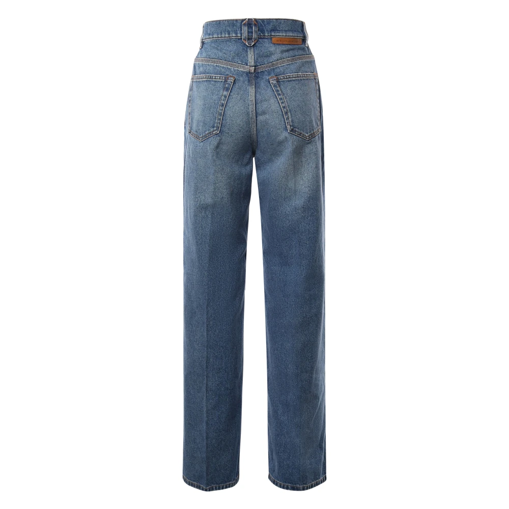 Stella Mccartney Gebleekte denim jeans met versleten effect Blue Dames