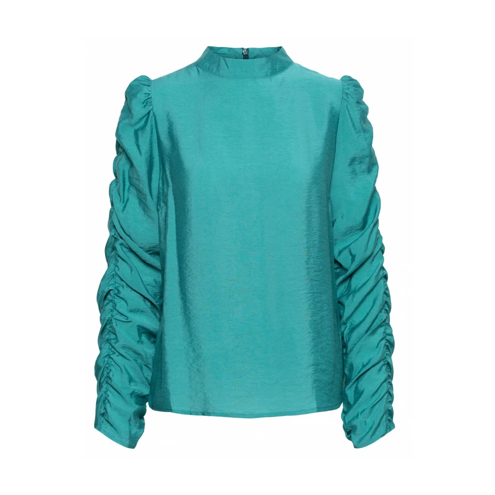&Co Woman Bloes met lange mouwen en V-hals Blue Dames