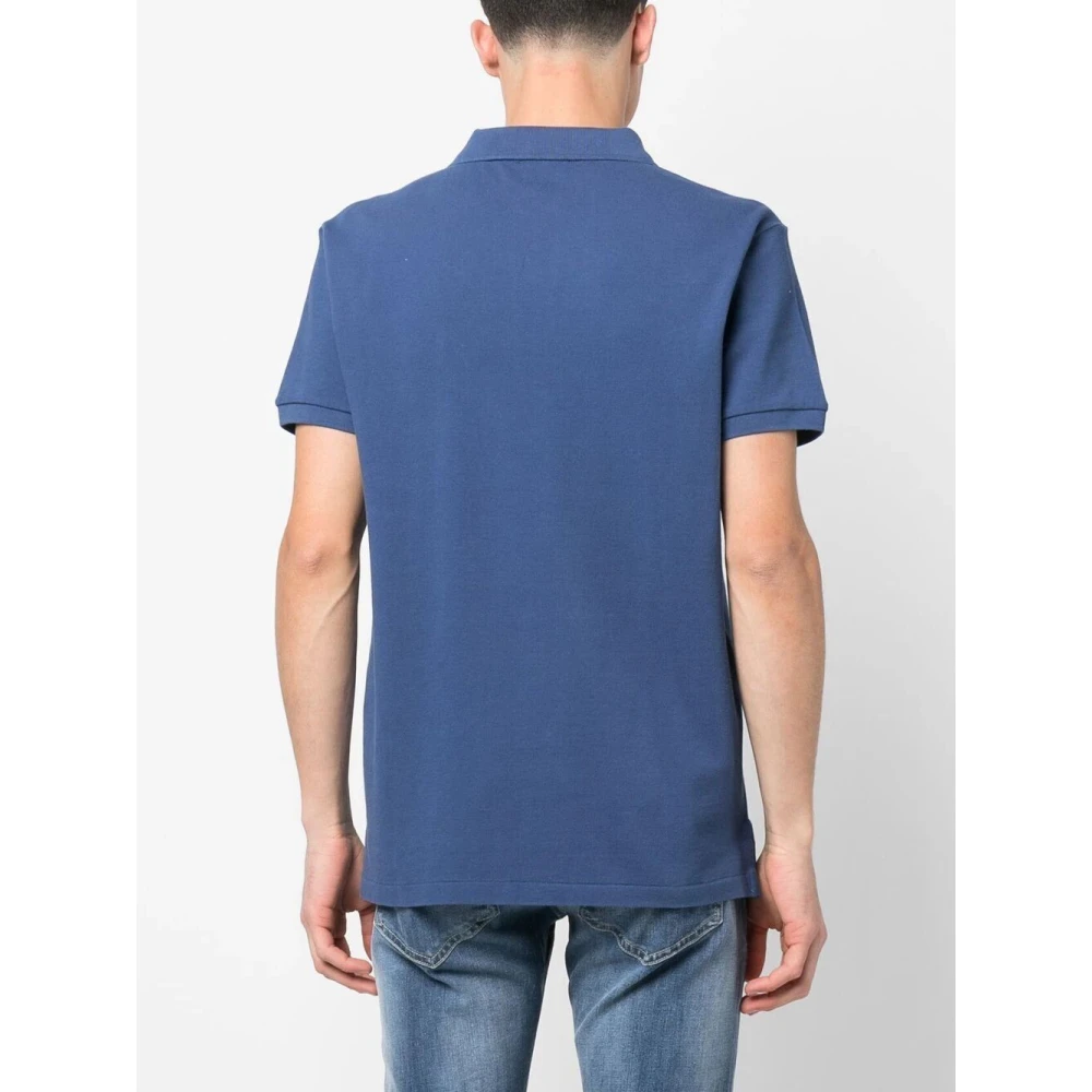 Ralph Lauren Old Royal Knit Polo Shirt Blue Heren