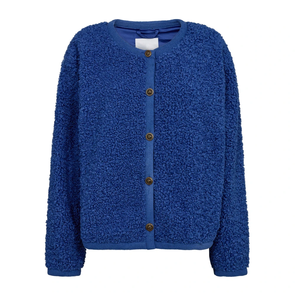 Co'Couture Teddy Jacket Newcc Timmy Blauw Blue Dames