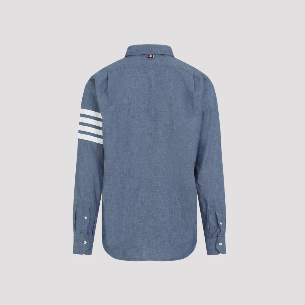 Thom Browne Blauw Katoenen Overhemd Blue Heren