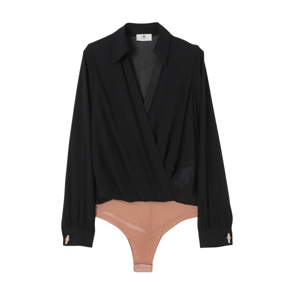 Elisabetta Franchi GO09953E2110 関税送料込 Elisabetta Franchi Bustier Fringe Detailing Dress | Black