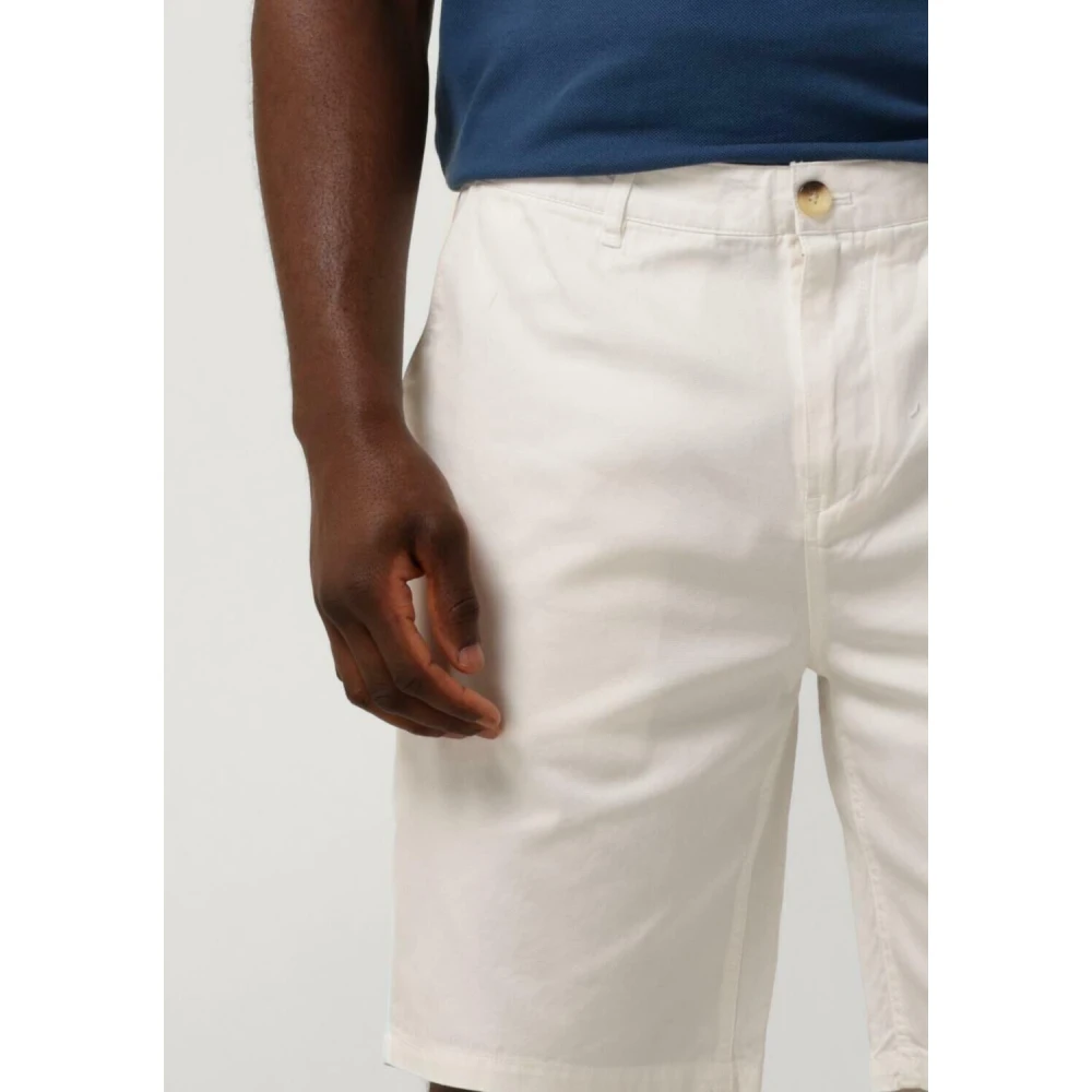 Scotch & Soda Heren Katoenen Twill Shorts White Heren