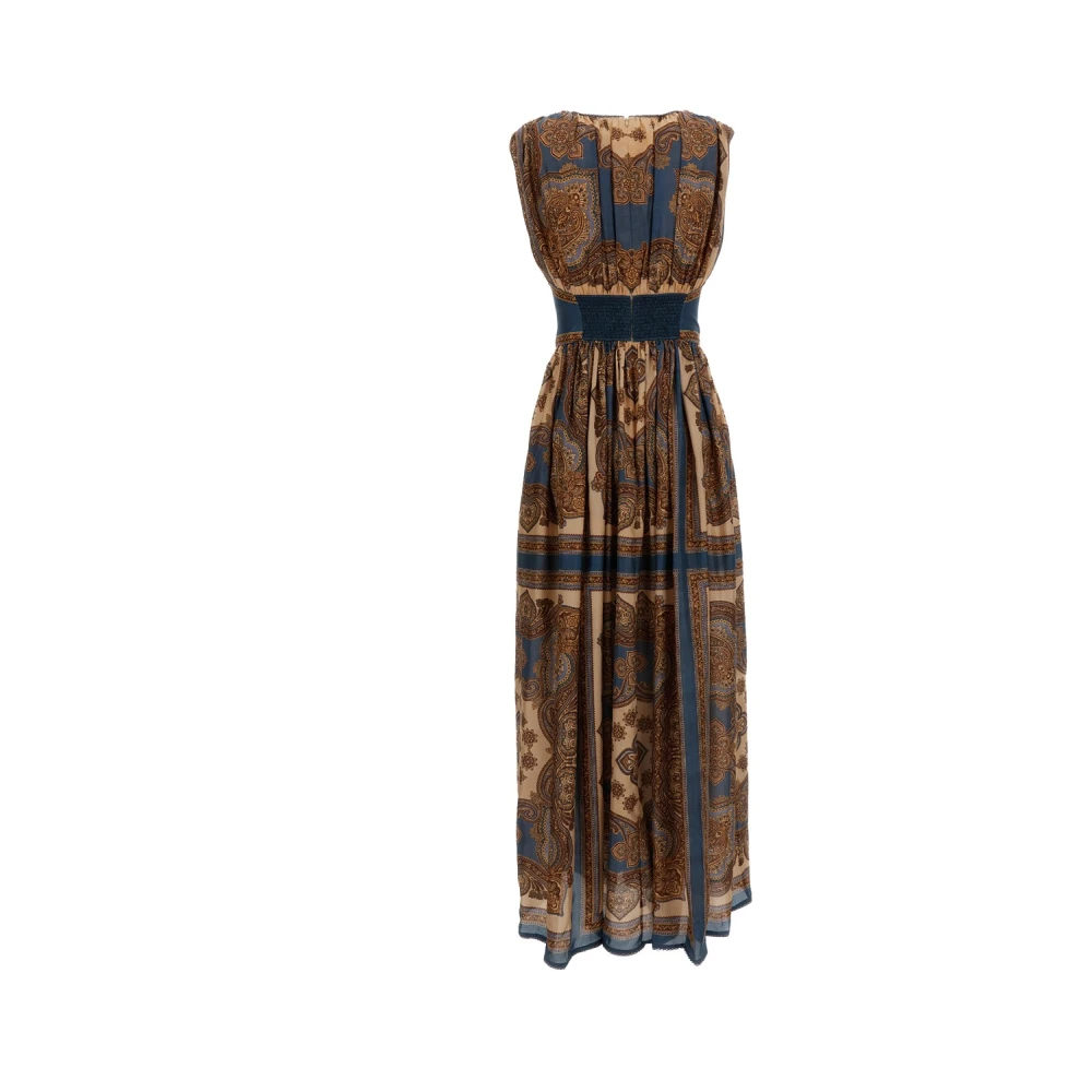 Zimmermann Multicolor Maxi Dresses, Female, Xs, Mahon Waisted Maxi Dress